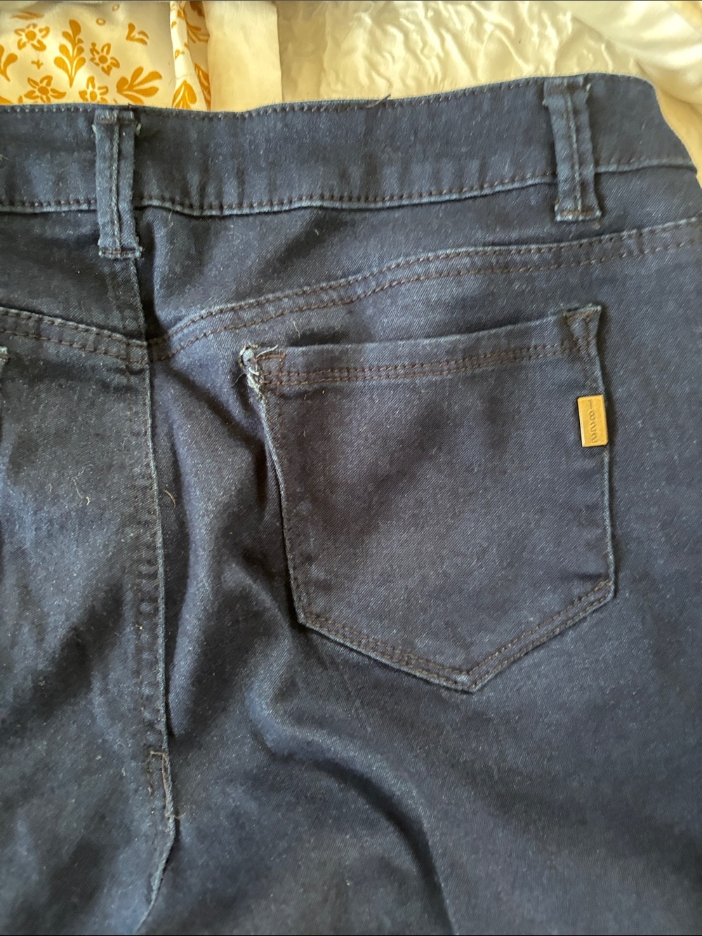 1822 Denim Dark Navy Bermuda Shorts with Front Seam - Picture 4 of 4